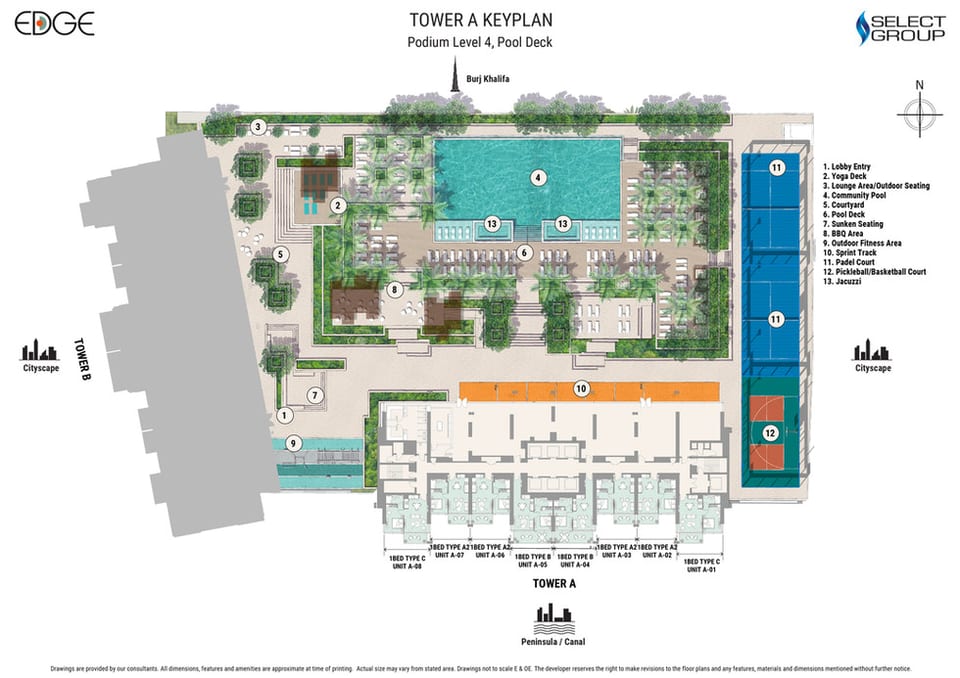 Tower A — المخططات